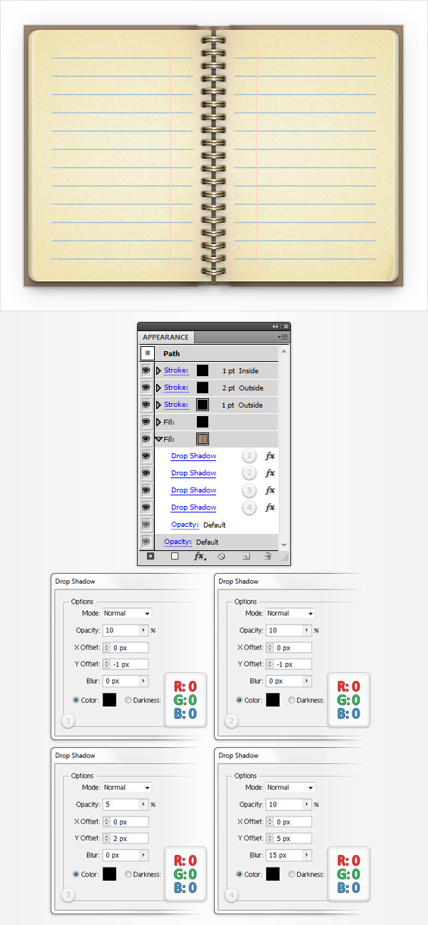 Vintage Notebook Illustration