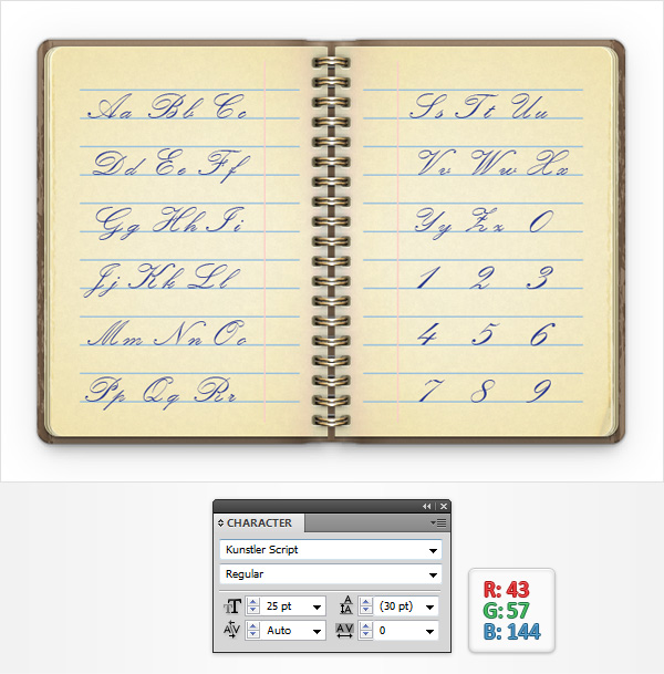 Vintage Notebook Illustration