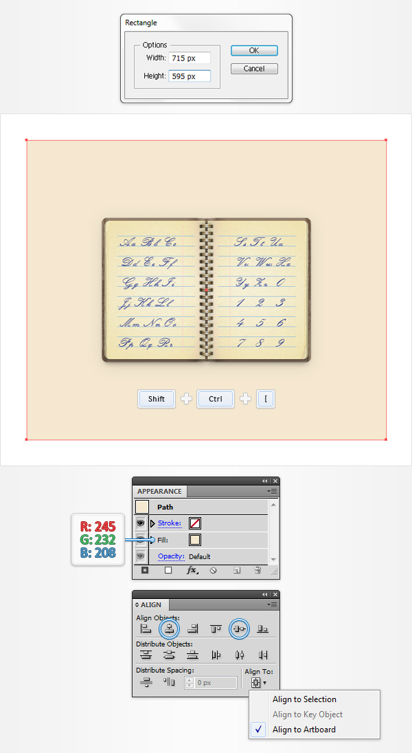 Vintage Notebook Illustration