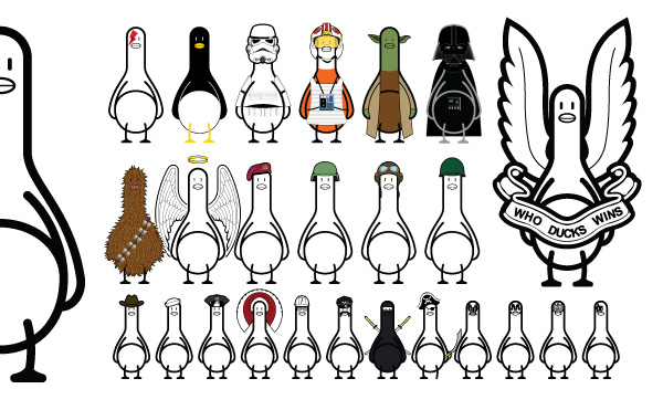 7-cartoon-duck-vectors