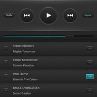Create a Mobile Phone Music Player Interface