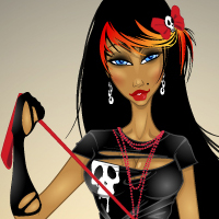 Erstellen eines Kannibale-Vector-Mädchen durch Zusammenarbeit