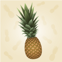 Cómo dibujar una piña realista con efectos 3D en Illustrator