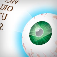 Haz un globo ocular vectorial que llame la atención