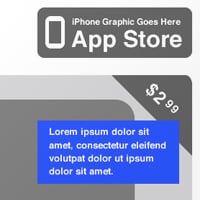 Erstellen Sie ein Werbe-Wireframe für die iPhone App-Website  in Fireworks