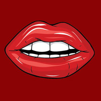 Crear un dulce par de labios vectores brillantes