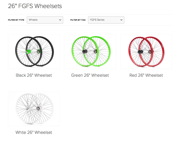 Filtering via tags as seen on the Pure Fix Cycles store