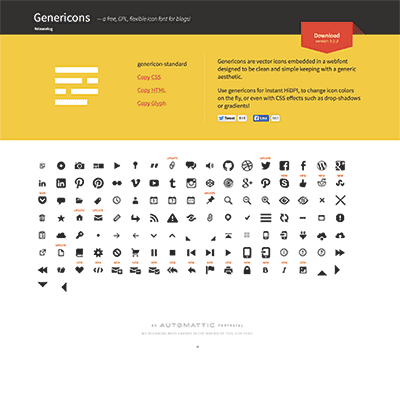 Making Use of the Genericons Font in Your Website