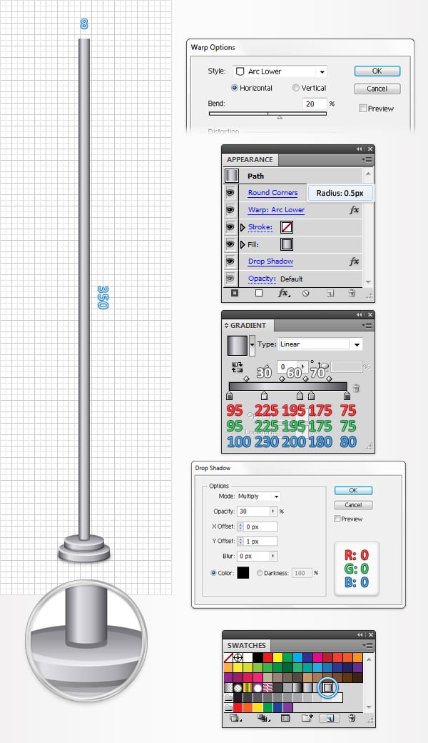 How to Create a Detailed Flag Stand Illustration in Adobe Illustrator ...