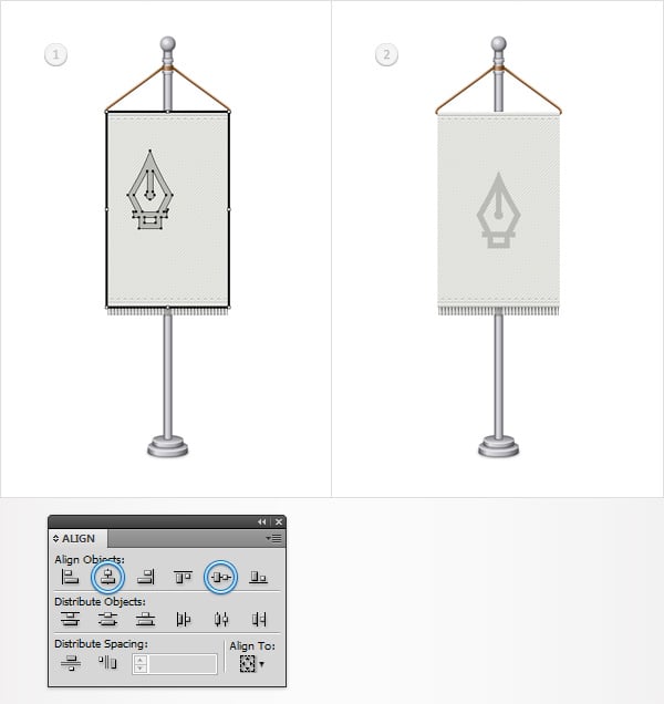 How to Create a Detailed Flag Stand Illustration in Adobe Illustrator ...