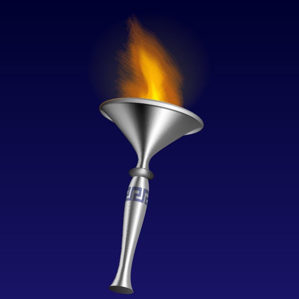 How to Illustrate a 3D Fire Torch